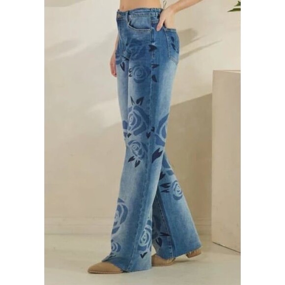 Denim - OLI & HALI jeans OH! jeans Oli and Hali OLI HALI jeans floral OLI&hali 8/10 MED